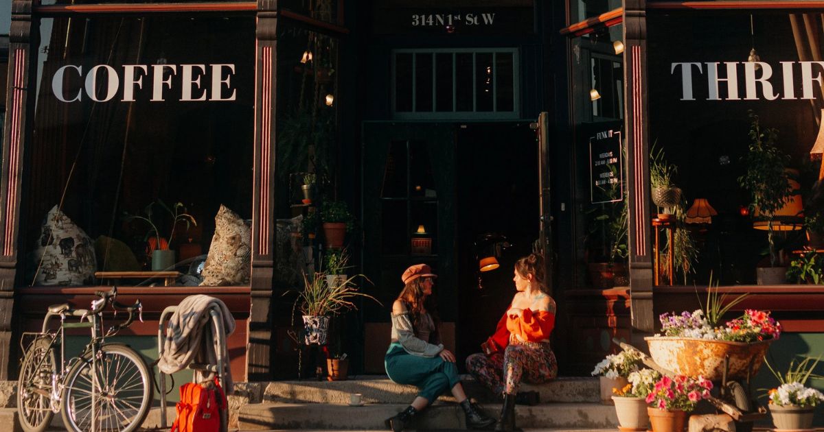 Funk It Coffee and Thrift exterior on the Northside of Missoula
